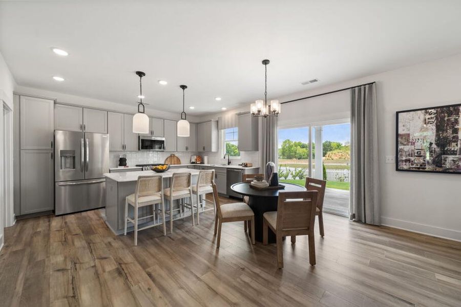 Furnished interior in a model home at Hayes Village in Greensboro (Image 11).