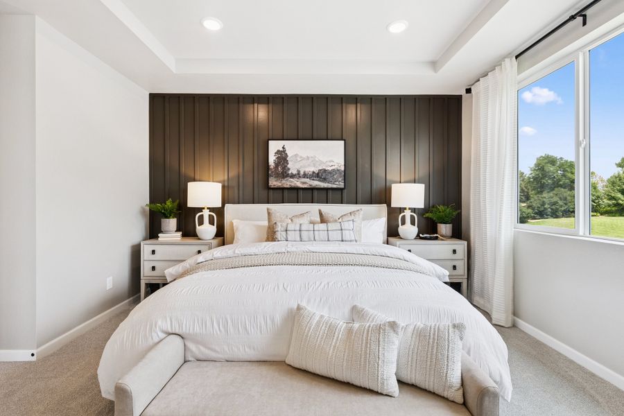 Furnished interior in a model home at Highlands Preserve in Mead (Image 7).