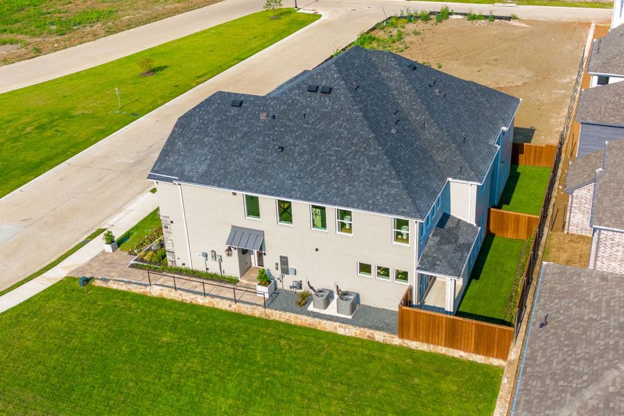 Castle Hills Northpointe Townhomes Drone View by American Legend Homes