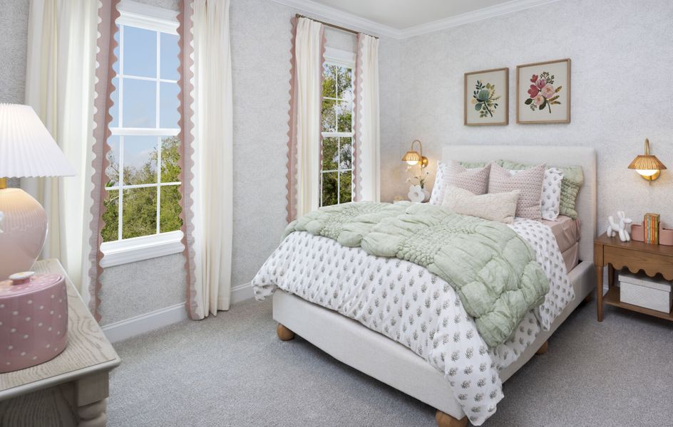 Furnished interior in a model home at The Townes at Wade Ardrey in Charlotte (Image 9).