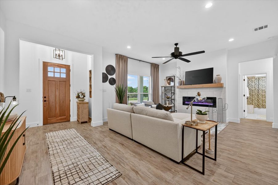 Furnished interior in a model home at Zion Valley in Poolville (Image 4).