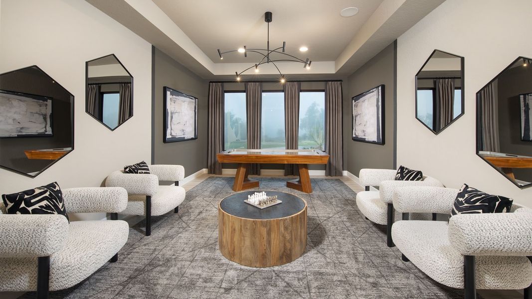 Furnished interior in a model home at The Preserve at Elm Creek 1 Acre in New Braunfels (Image 12).