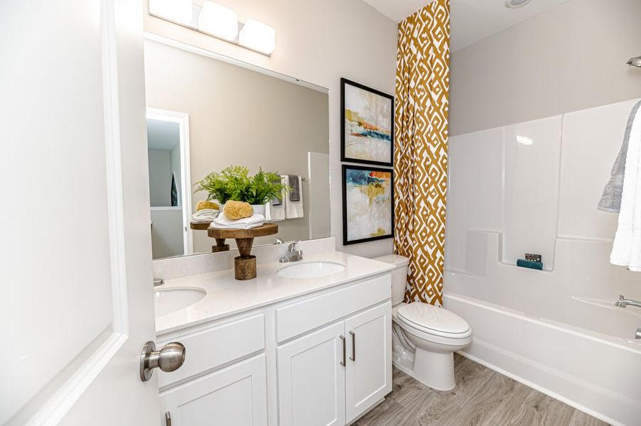 Furnished interior in a model home at Bedford in Raeford (Image 54).