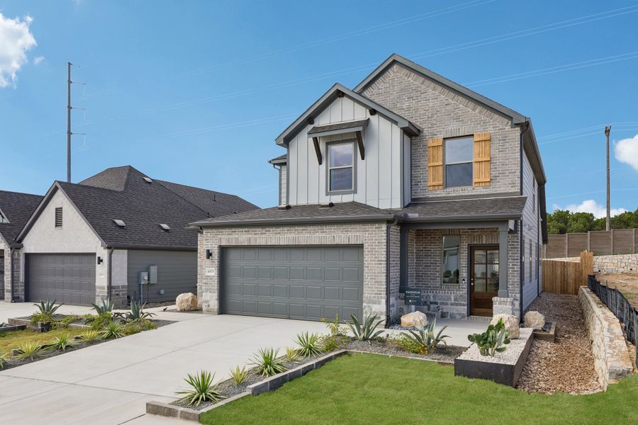 Front exterior of a home in the Evelyn community, located in Austin, TX (Image 4).