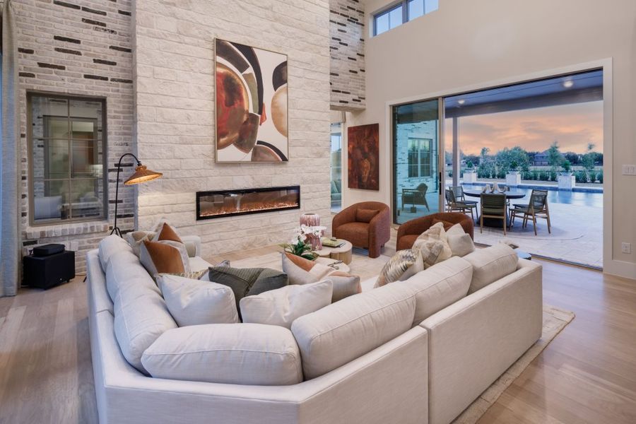 Furnished interior in a model home at Dean Farms in Lucas (Image 29).