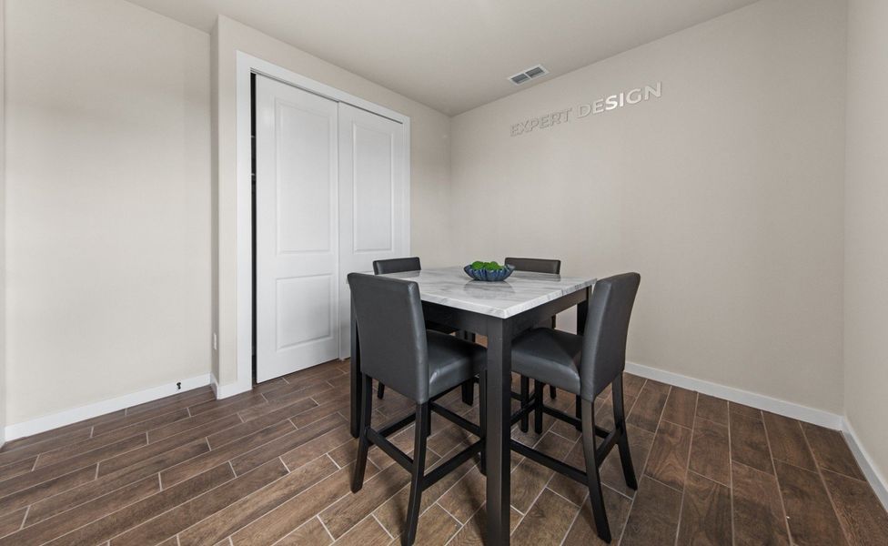 Furnished interior in a model home at Las Cruces in Alamo (Image 38).