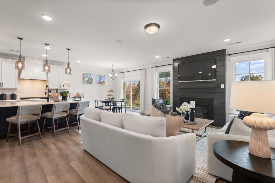 Furnished interior in a model home at Fiddler's Ridge in Advance (Image 18).