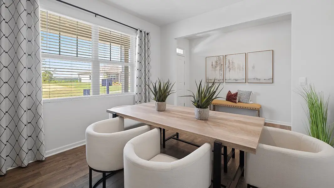 Furnished interior in a model home at Oaks at Cedar Grove in Fairburn (Image 9).