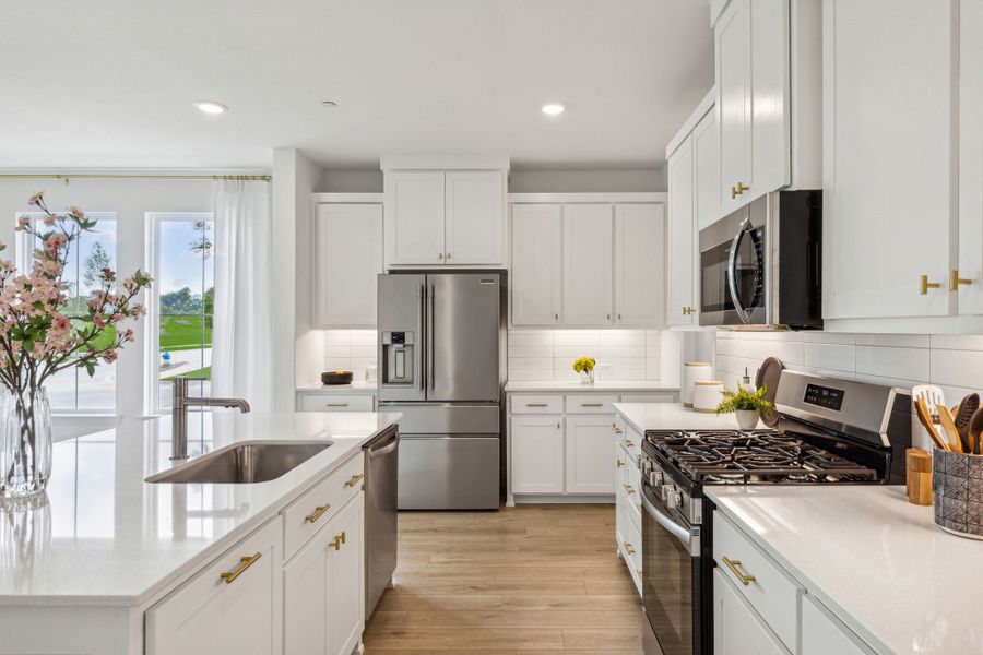 Furnished interior in a model home at Rainwater Crossing in Celina (Image 6). Furnished interior in a model home at Rainwater Crossing in Celina (Image 6).