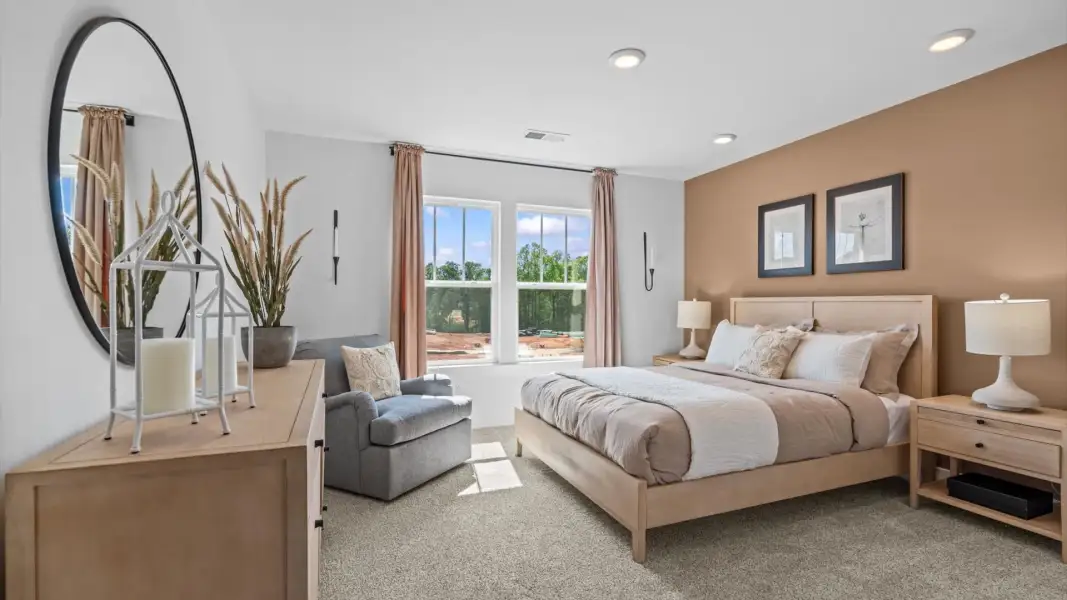 Furnished interior in a model home at Woodland Summit in Simpsonville (Image 37).