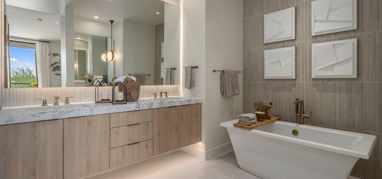 Furnished interior in a model home at The Retreat in Scottsdale (Image 10).