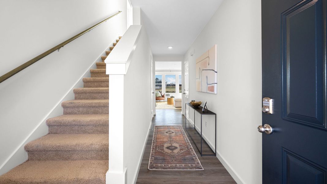 Furnished interior in a model home at Evergreen Landing in Rossville (Image 3).