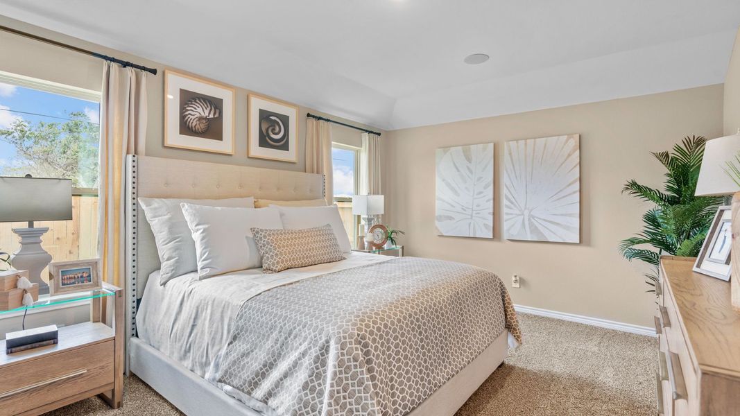 Furnished interior in a model home at The Cottages in Corpus Christi (Image 22).