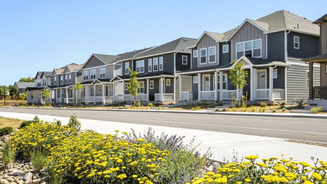 Front exterior of a home in the Arcadia community, located in Denver, CO (Image 4). Front exterior of a home in the Arcadia community, located in Denver, CO (Image 4).