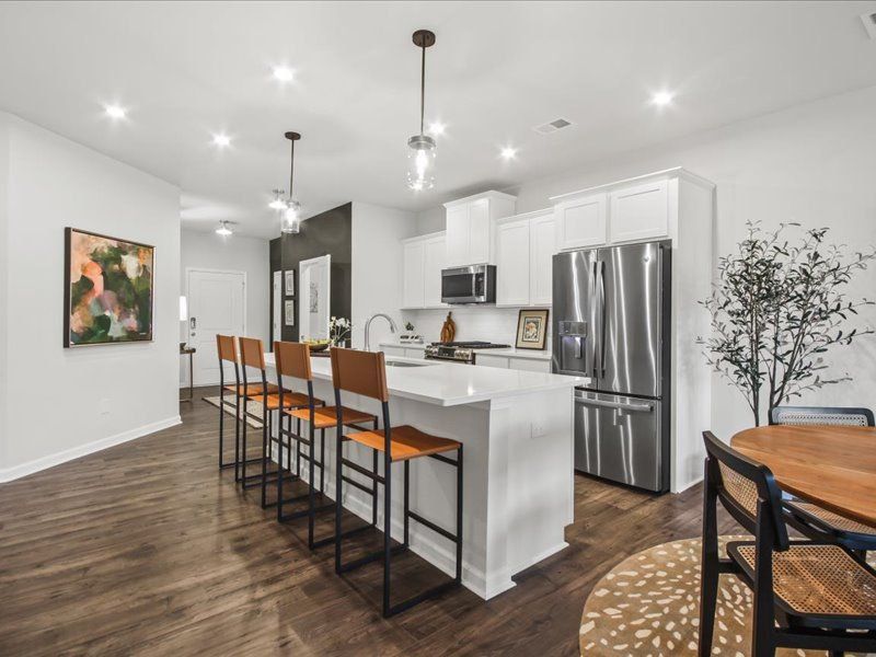 Furnished interior in a model home at Wyndermere in Greenville (Image 3).