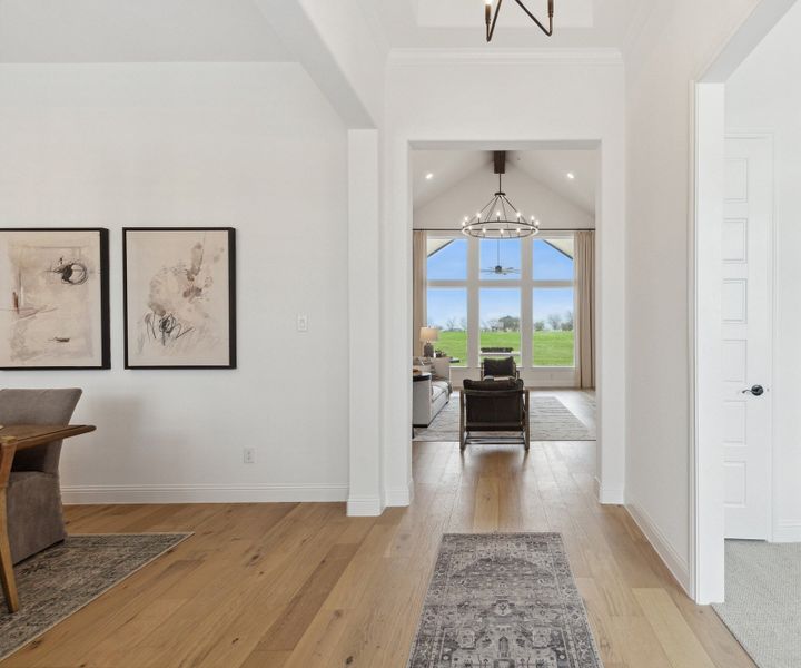 Furnished interior in a model home at The Meadows in Gunter (Image 24).