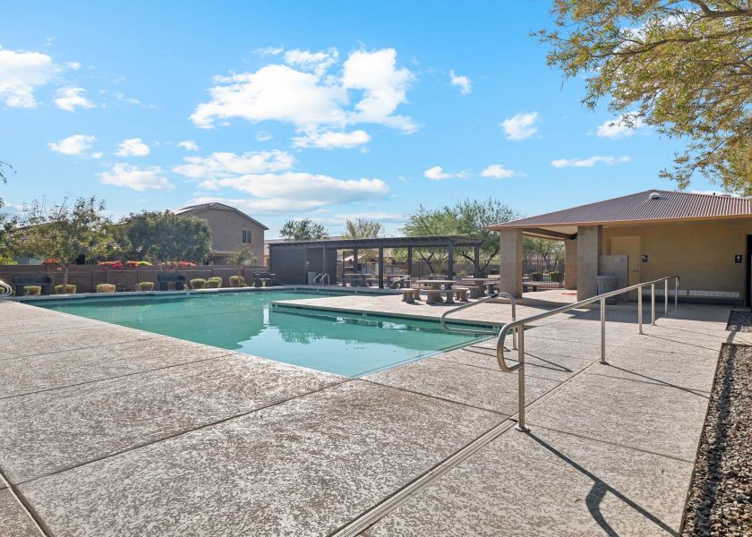A swimming pool in a courtyard. A swimming pool in a courtyard.