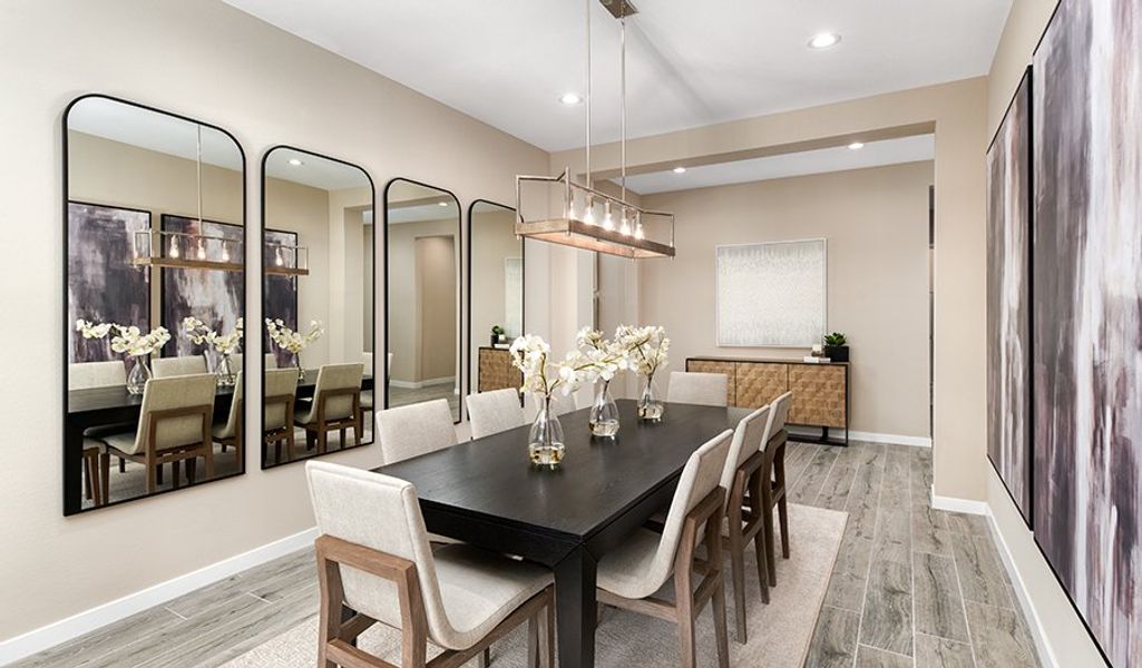 Furnished interior in a model home at Saguaro Reserve III in Marana (Image 32).