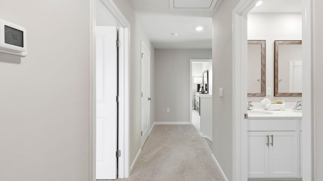 Furnished interior in a model home at Treemont Commons in Wellford (Image 31).