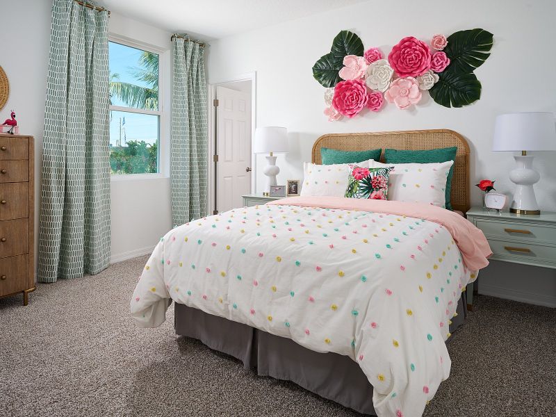 Bedroom modeled at Lawson Dunes