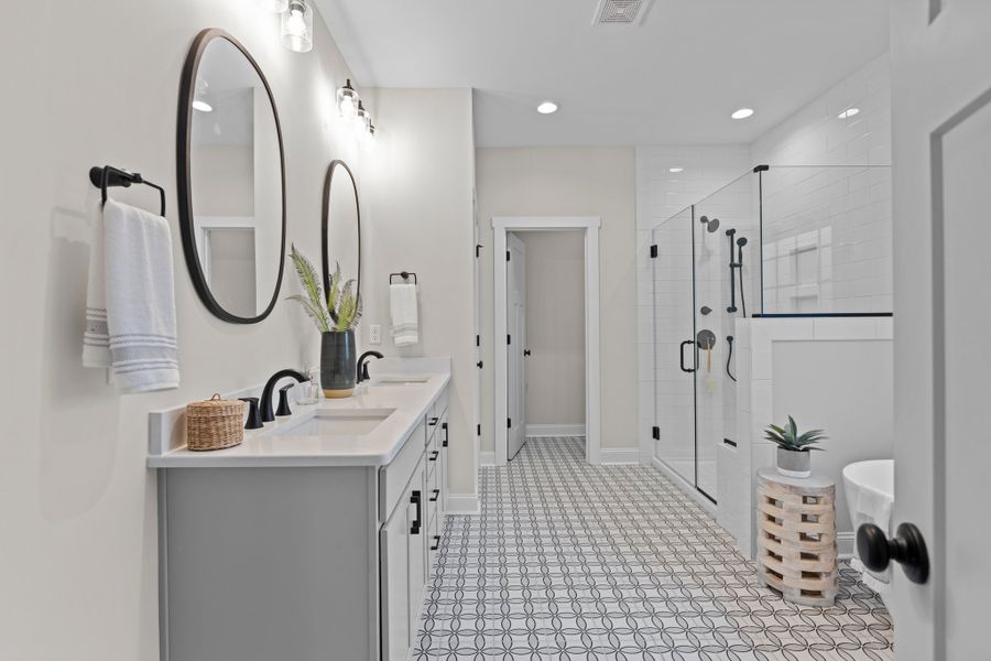 Furnished interior in a model home at Eli's Ridge in Winterville (Image 19).