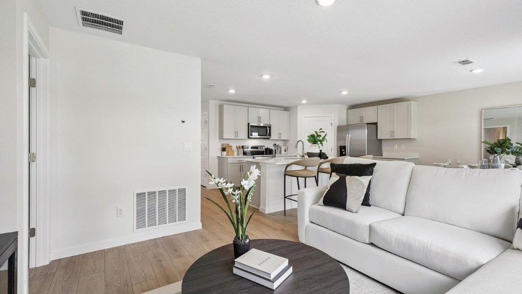 Furnished interior in a model home at Boulevard Oaks in Lady Lake (Image 8). Furnished interior in a model home at Boulevard Oaks in Lady Lake (Image 8).