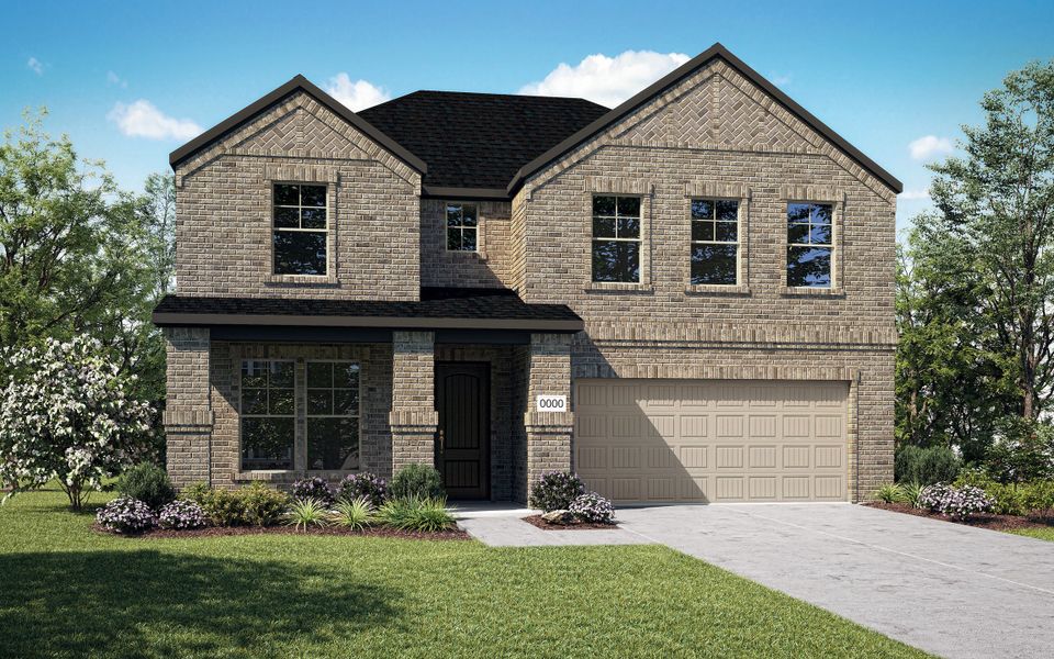 Front exterior of a home in the Union Park 50s community, located in Little Elm, TX (Image 18).