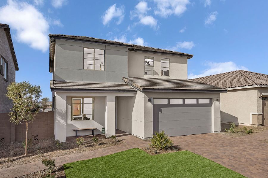 Front exterior of a home in the Tyler Ranch community, located in Buckeye, AZ (Image 12).