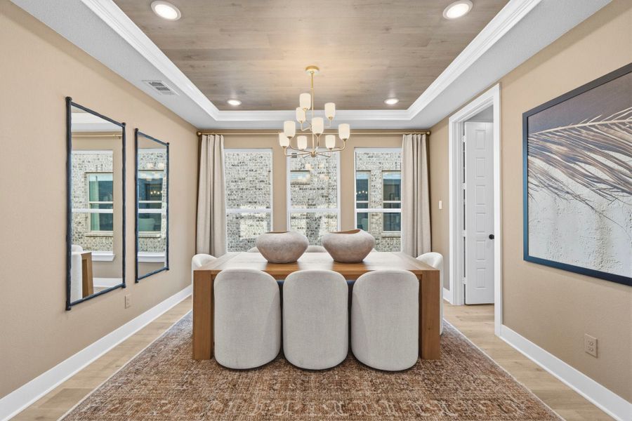 Furnished interior in a model home at Chaparral Park in Oak Point (Image 31).