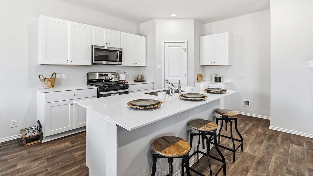 Furnished interior in a model home at Hunters Ranch in San Antonio (Image 8). Furnished interior in a model home at Hunters Ranch in San Antonio (Image 8).