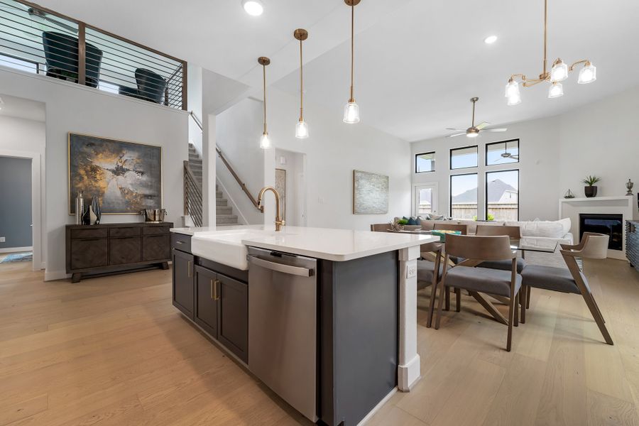 Furnished interior in a model home at Mulberry Farms in Santa Fe (Image 34).