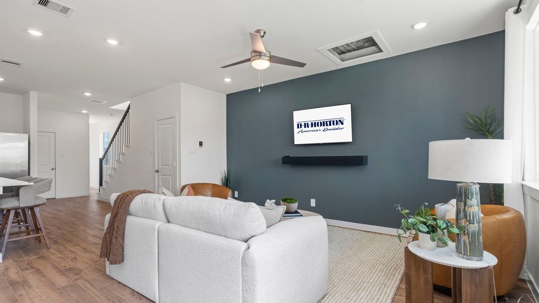 Furnished interior in a model home at Villarosa at Tamarron in Katy (Image 47).