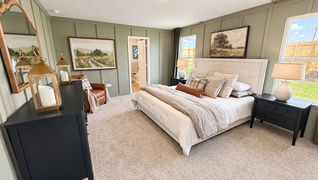 Furnished interior in a model home at Redbird Ranch in San Antonio (Image 8).