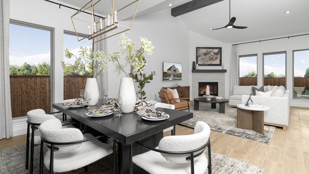 Furnished interior in a model home at Terraces 62' in Rockwall (Image 8). Furnished interior in a model home at Terraces 62' in Rockwall (Image 8).