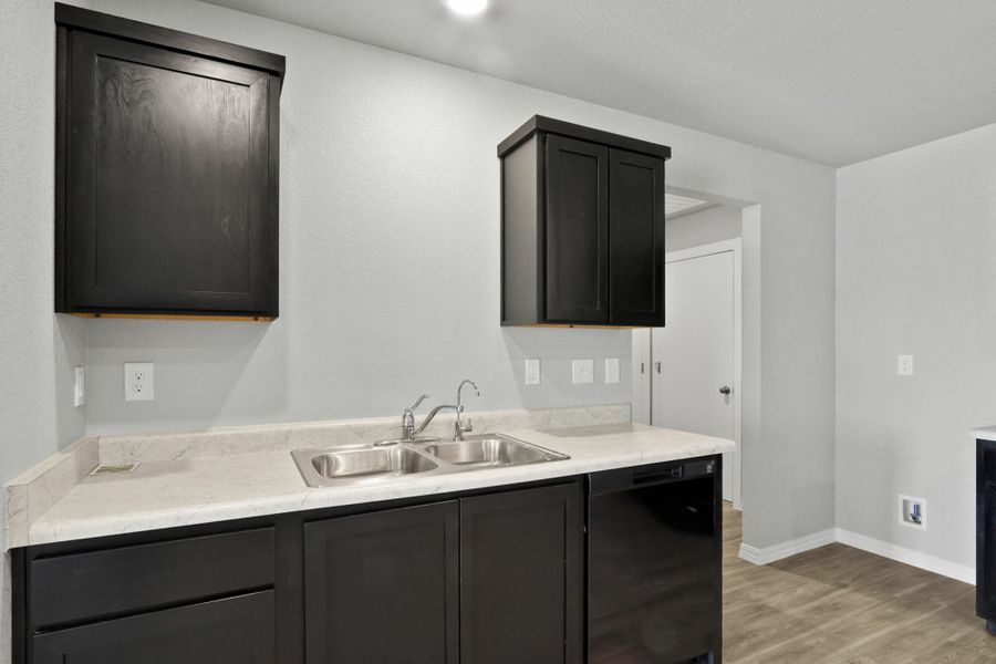 Furnished interior in a model home at Rancho Desierto Bello in Horizon City (Image 12).