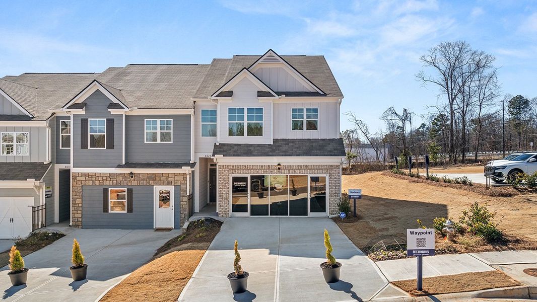 Front exterior of a home in the Waypoint community, located in Flowery Branch, GA (Image 10).