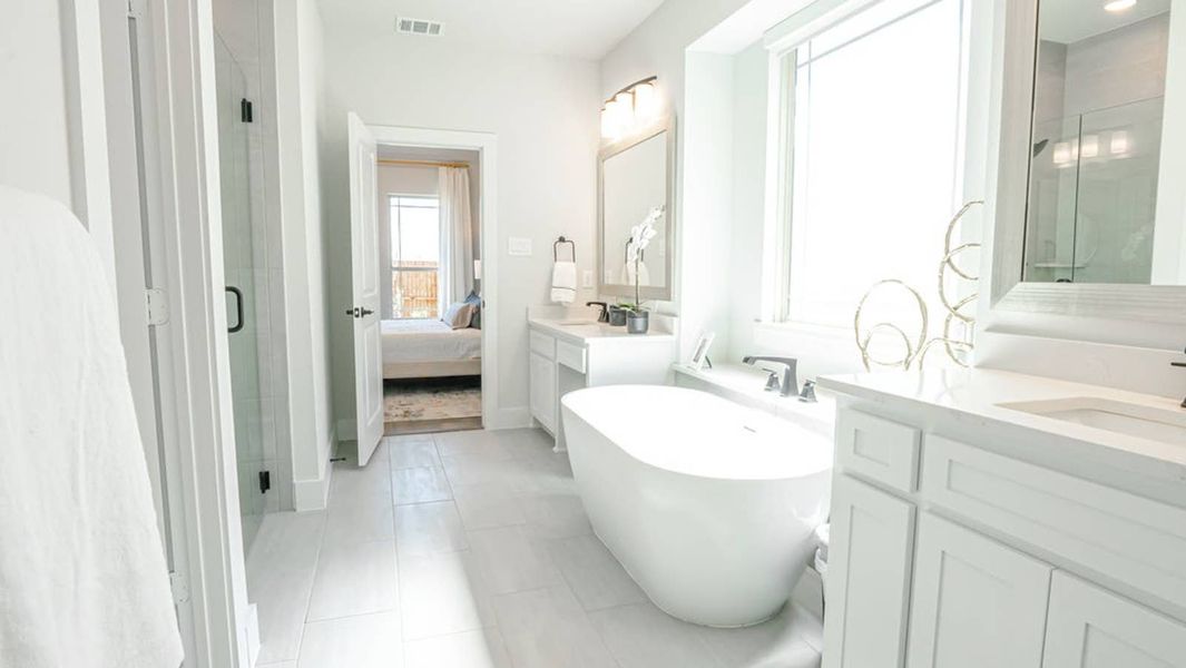 Furnished interior in a model home at Brookfield in Melissa (Image 16).