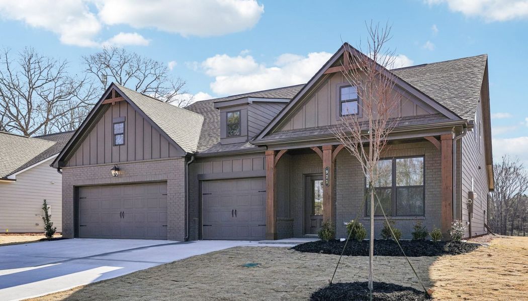 Front exterior of a home in the Ponderosa Farms Reserve community, located in Gainesville, GA (Image 19).
