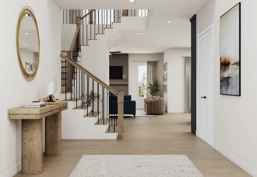 Furnished interior in a model home at Estates at Daves Creek in Cumming (Image 4). Furnished interior in a model home at Estates at Daves Creek in Cumming (Image 4).