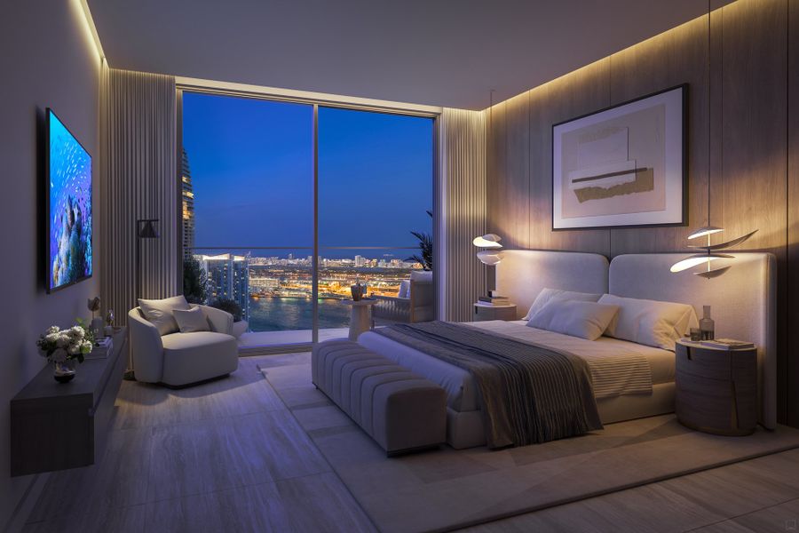 Furnished interior in a model home at Viceroy Brickell Residences Miami in Miami (Image 6).