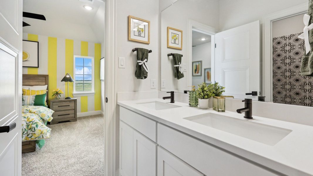 Furnished interior in a model home at Green Meadows Classic in Celina (Image 31).