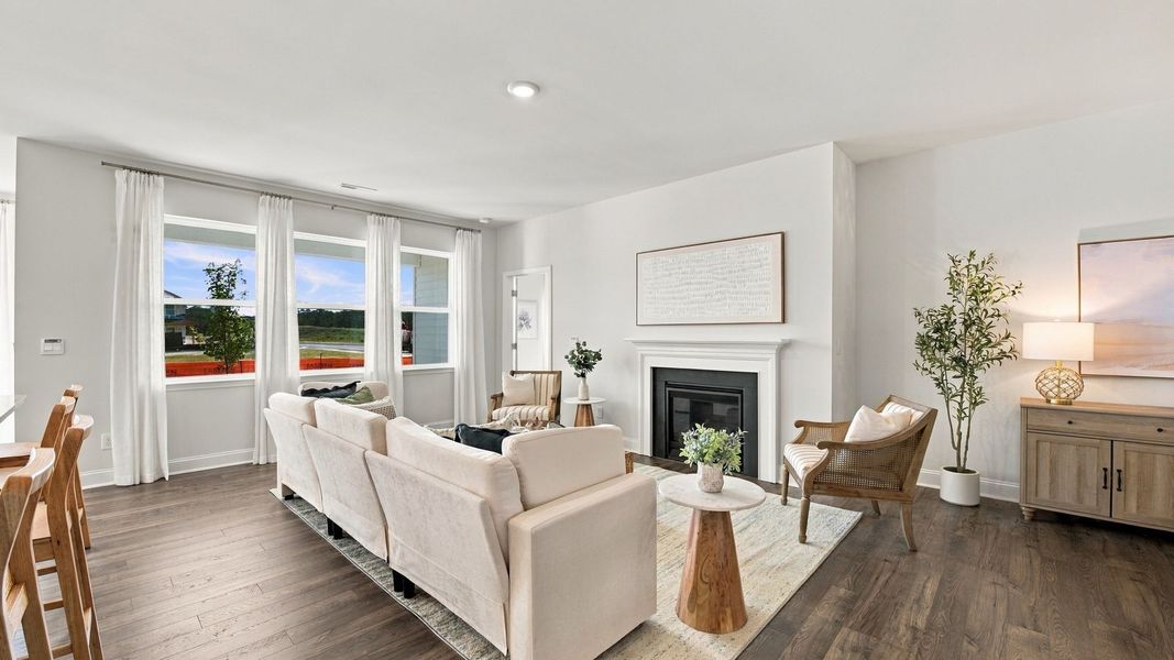 Furnished interior in a model home at West New Bern in New Bern (Image 19).