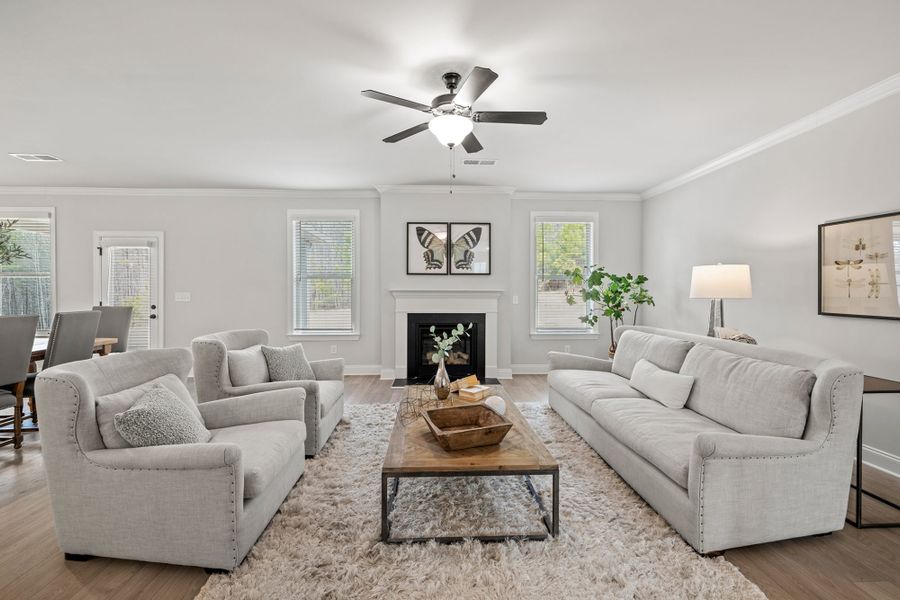 Furnished interior in a model home at Traditions of Braselton in Jefferson (Image 7).