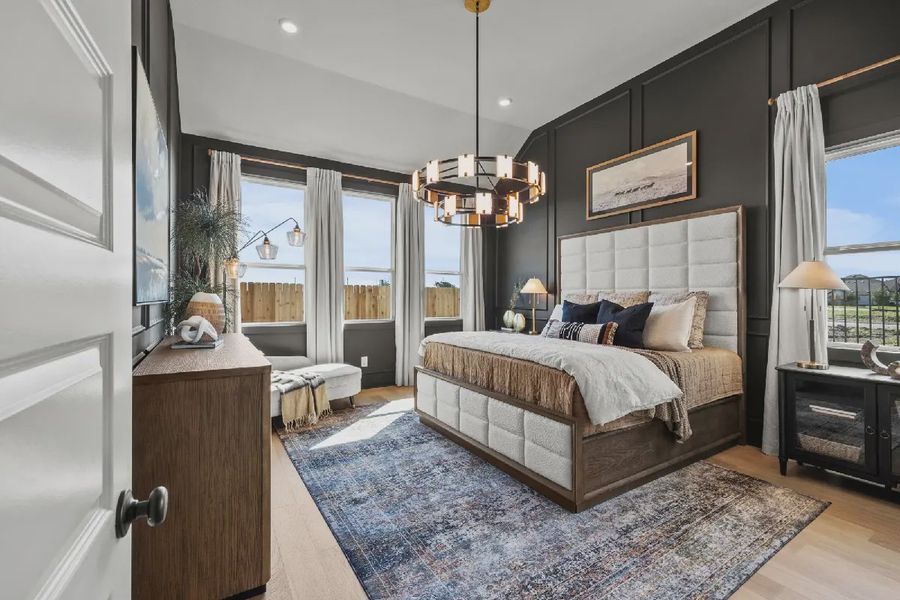 Furnished interior in a model home at The George in Richmond (Image 11).