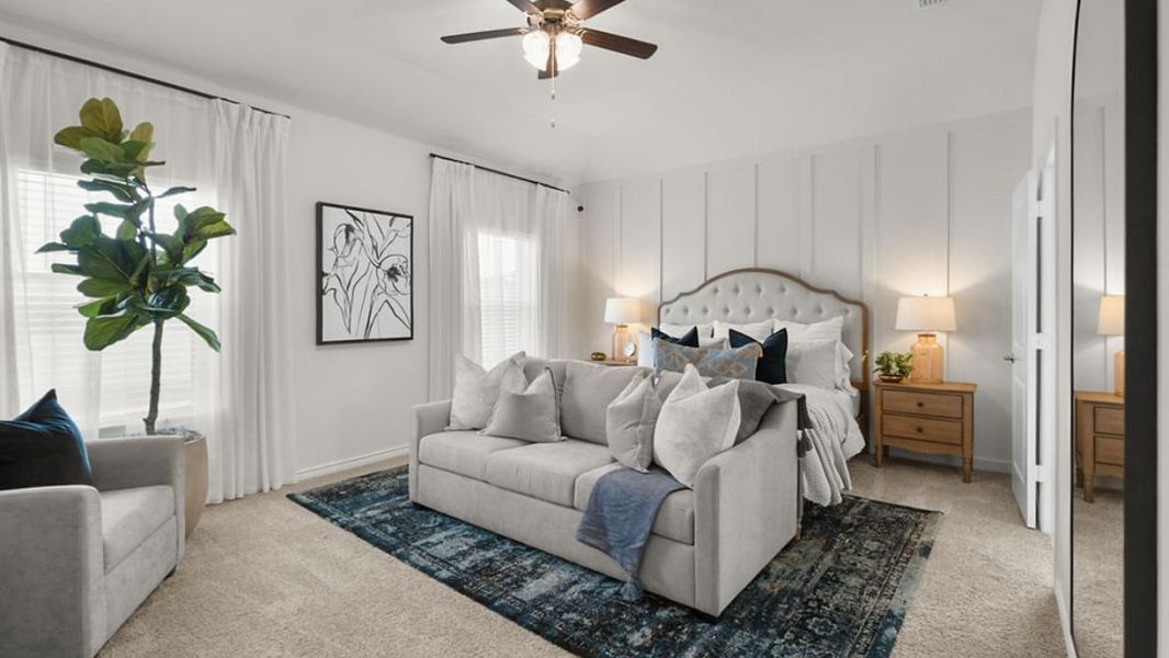 Furnished interior in a model home at The Landing at Hidden Lakes in McKinney (Image 18).