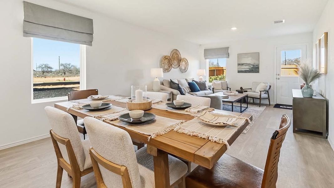 Furnished interior in a model home at Hickory Ridge in Elmendorf (Image 11).