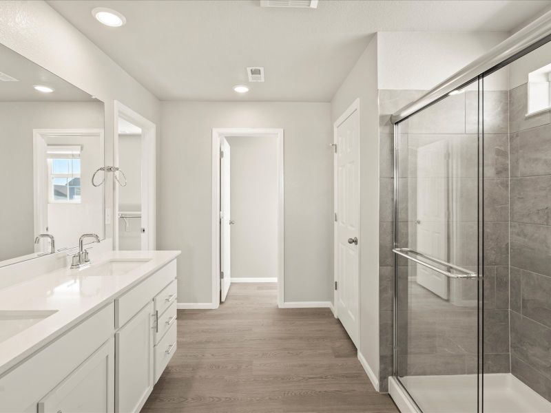 Furnished interior in a model home at Meridian Ranch in Peyton (Image 6).