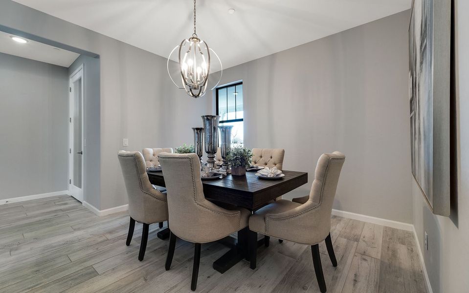 Furnished interior in a model home at Heritage Pointe in Chino Valley (Image 4).