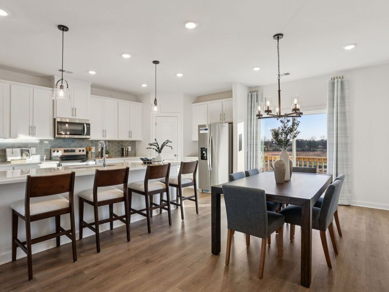 Furnished interior in a model home at Greystone - Highland Townhomes in Smyrna (Image 7).