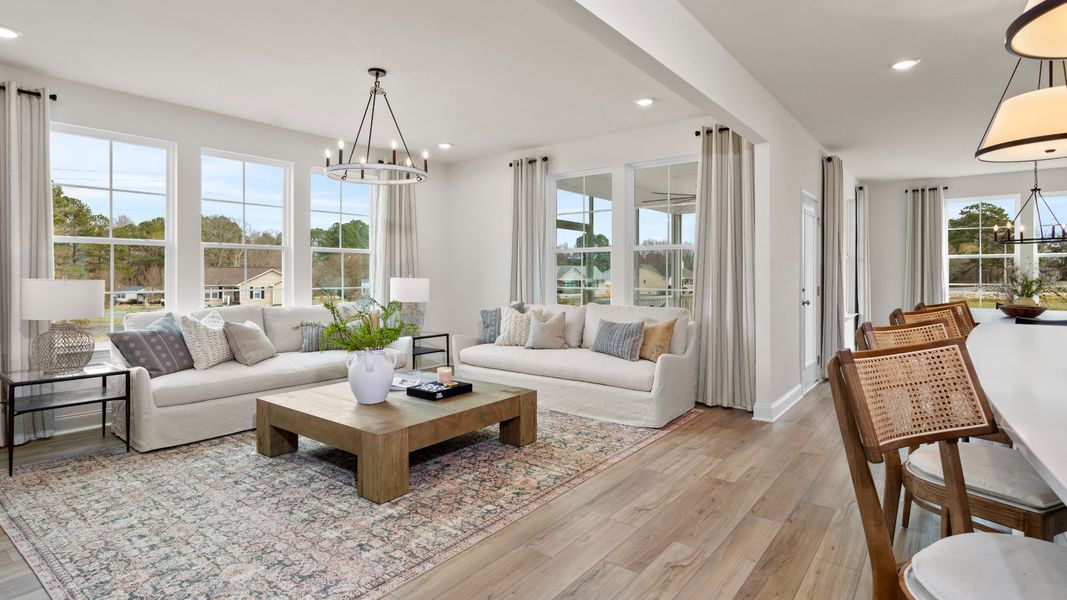 Furnished interior in a model home at Jasper's Landing in Four Oaks (Image 3).
